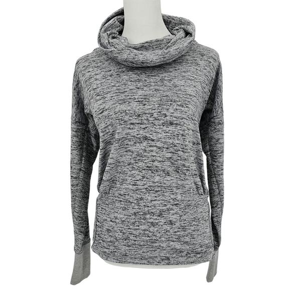 Athleta Womans size XXS Batwing & Robin Gray Cowl Neck Pullover Shirt Top - Picture 1 of 9